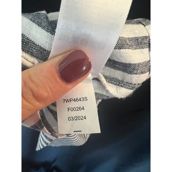 Lucky Brand Linen Striped Crop Tank, Large, NWT, Summer, Beach, Lightweight - Picture 15 of 16